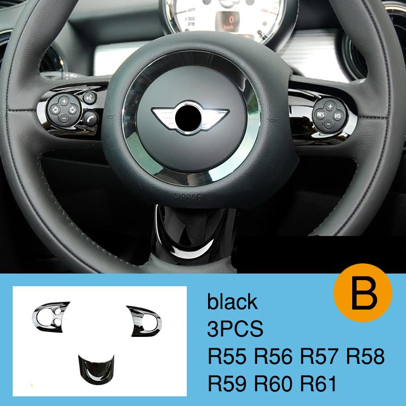 Car Steering Wheel Panel Multimedia Button Decorative Cover For BMW MINI Cooper JCW R55 R56 R57 R58 R59 R60 R61 Car Accessories