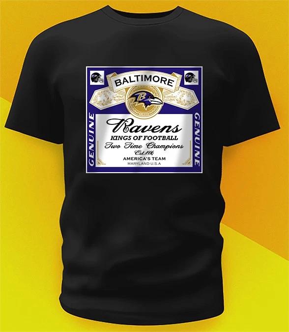Baltimore Ravens King Of Football Shirt Adult Sizes 6XL 2 Youth size Fast Ship S