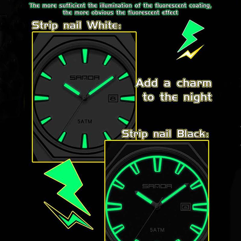 SANDA Top Brand Luxury Men's Quartz Watch Waterproof Calendar Luminous New Design Creative Series Luxury Luminous Man Wristwatch