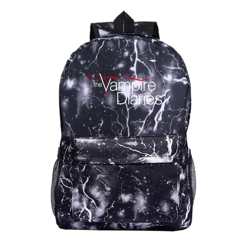 Vampire Diaries Peripheral Elementary and Secondary School Bags Grades 3-6 Casual Backpacks