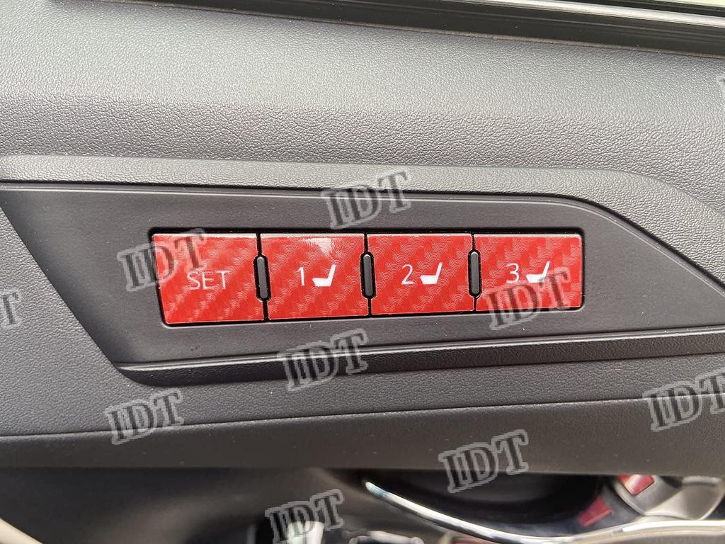 IDT 30 Series Alphard Vellfire Red Carbon Interior Sheet Memory Switch Sheet Sticker Garnish