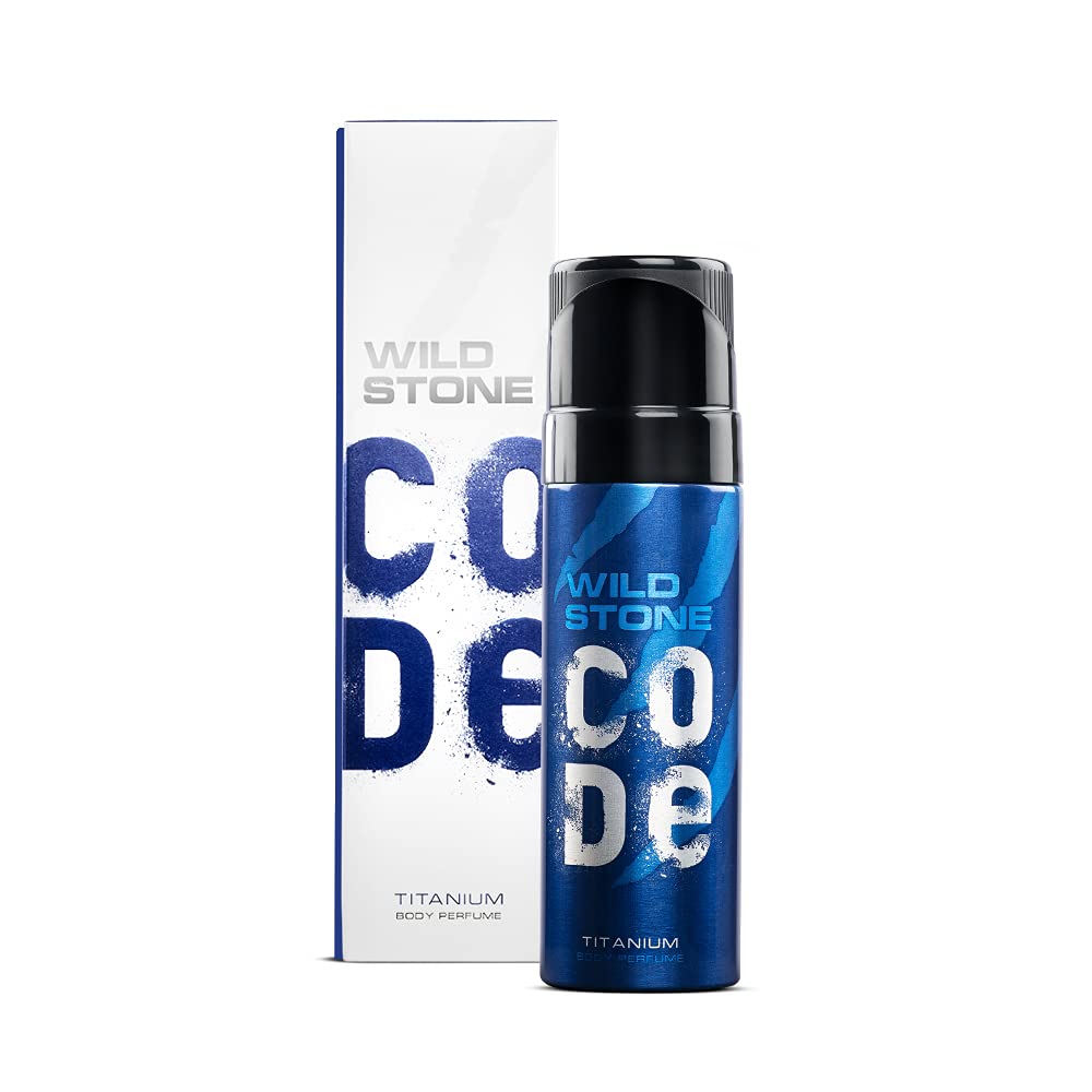 

Wild Stone CODE Titanium No Gas Body Spray Perfume For Men 120ml | Long Lasting Woody Marine Scent For Daily Freshness