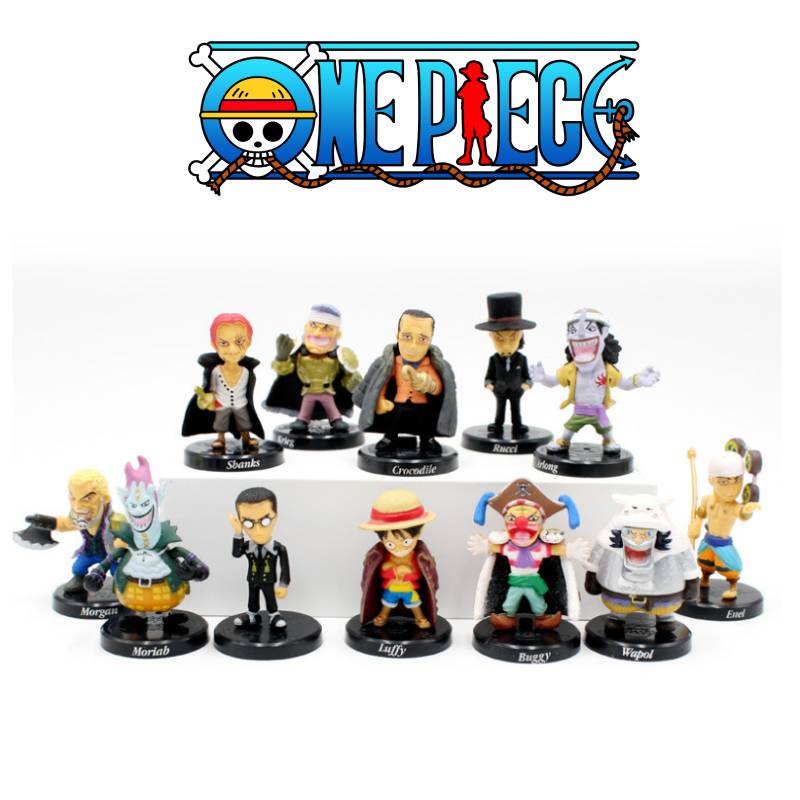 12pcs One Anime Piece Luffy Figure Model Toy Ornament Decor Gift Collection Set