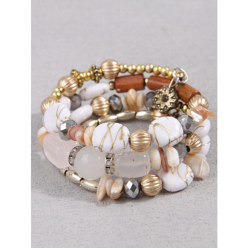 Europe, America, Simple Bohemian Famous Wind Crushed Stone Accessories, Multi-layer Bead Temperament Women's Bracelet