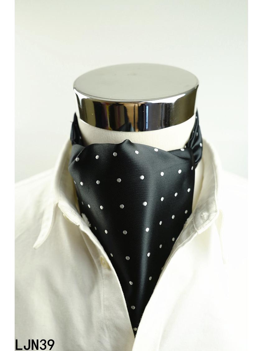 

Чоловічий шовковий смугастий у горошок двосторонній модний шарф 100-135CM