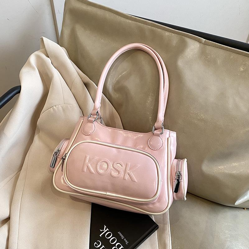 

Portable trend versatile pillow bag 2025 new summer fashion casual shoulder bag niche simple commuter women s bag розовый