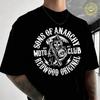 Euro Size Sons Of Anarchie Soa Redwood Original Moto Club T-shirt Moto Male Brand Tee Men Summe