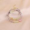 Color fluorite chalcedony crystal three-circle beaded bracelet necklace bracelet two-in-one dopamine