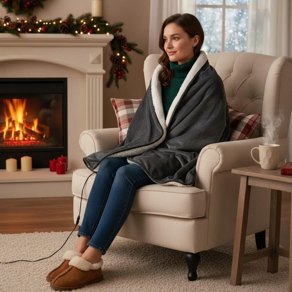 Wearable USB Electric Heated Blanket 3 Heated Level Electric Blanket Portable Heating Shawl Office