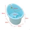 Baby Tub Bucket Portable Shower for 03 Years Old Babies Newborn Blue