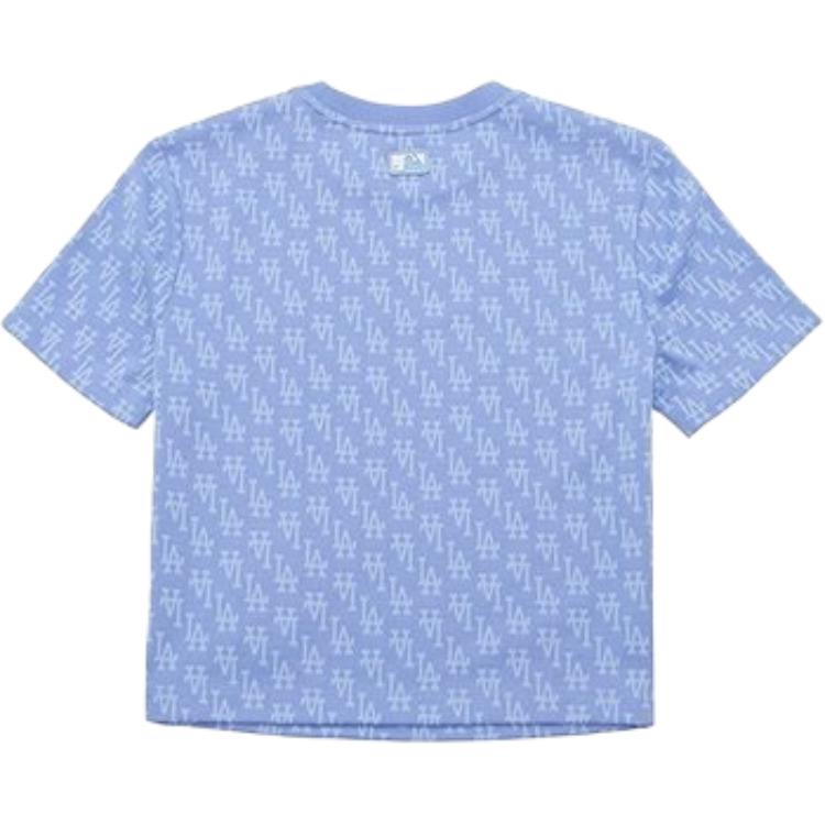 New MLB Los Angeles Dodgers MONOGRAM Collection Regular T Shirt Women's Light Cobalt Blue 3FTSMA143-07CBL
