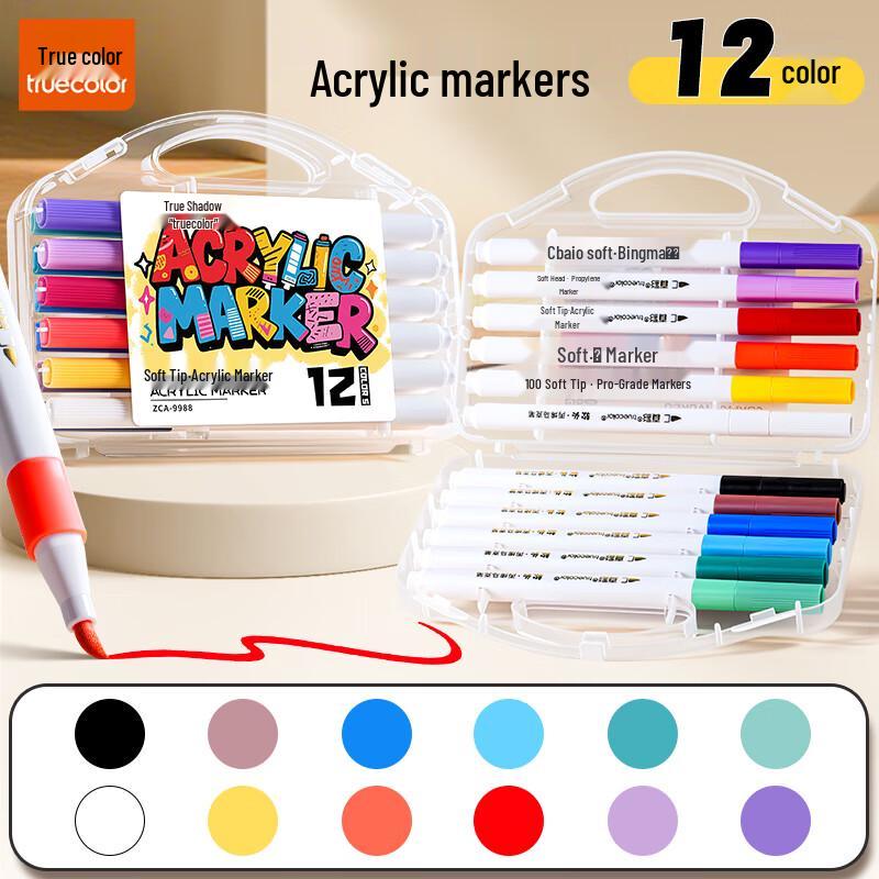 TRUECOLOR Soft-Tip Acrylic Marker Pens