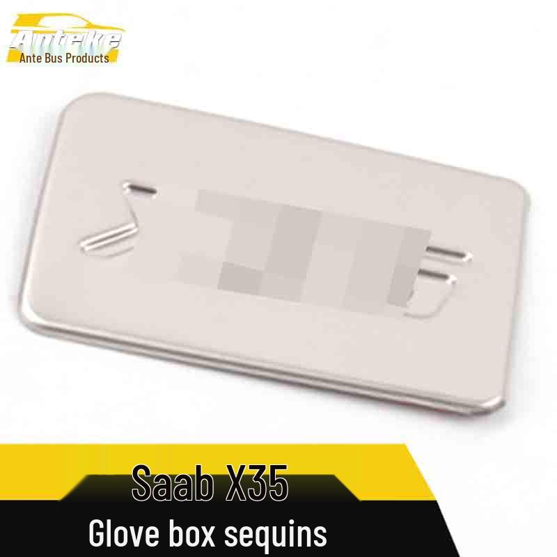 Saab X35 Stainless Steel Glove Box Sequins - Car Accessory
