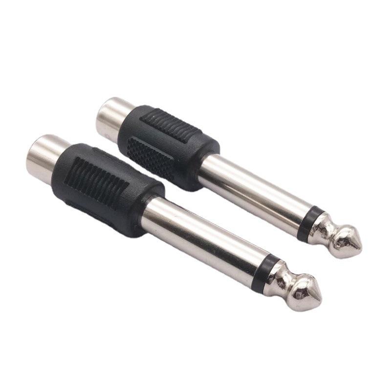 6.35mm Male To RCA Female Audio Adapter Plug for Mono Mixer