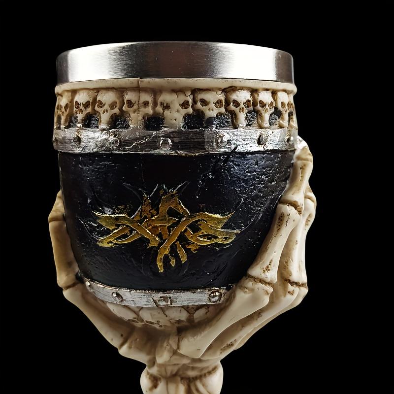 Gothic Skeleton Hand Goblet Halloween Skull Wine Glass Liner Dark Art Home Decor Gift for Gothic Enthusiast Party Drinkware