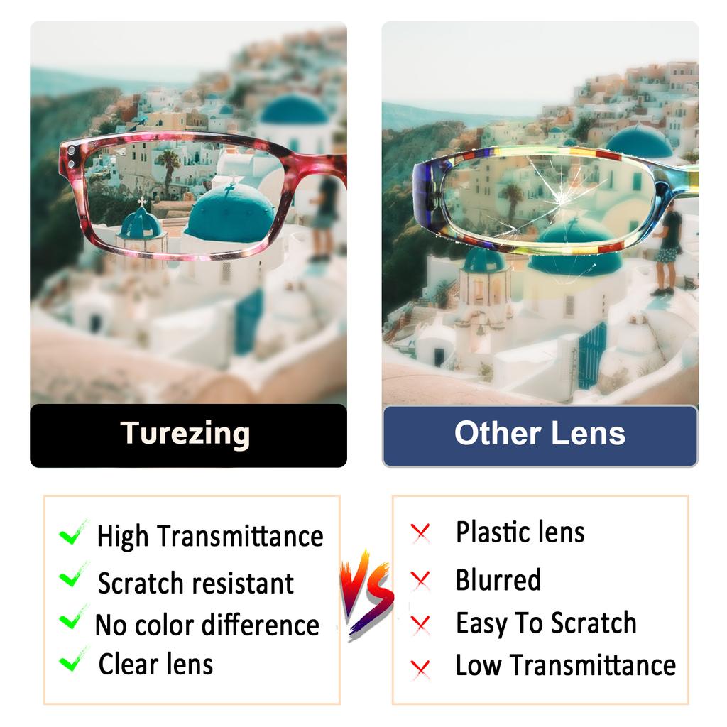 TUREZING Presbyopia Eyeglasses Vision High Definition Optical Lenses Correction Lenses with Doctor Prescribed Diopter Glasses for Ladies and