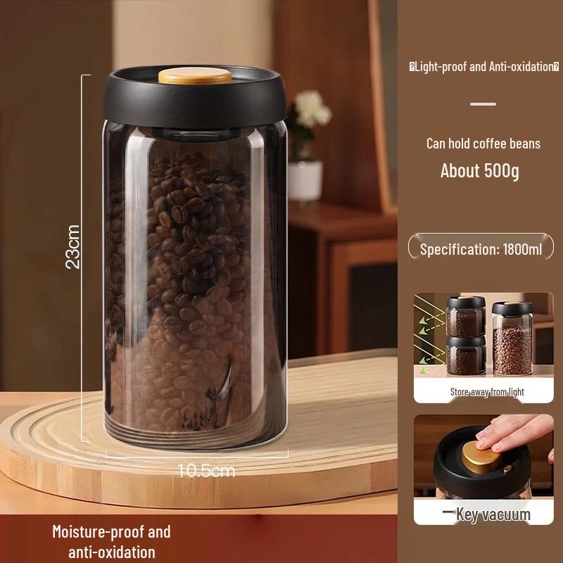 Vacuum Sealed Glass Coffee Storage Canister