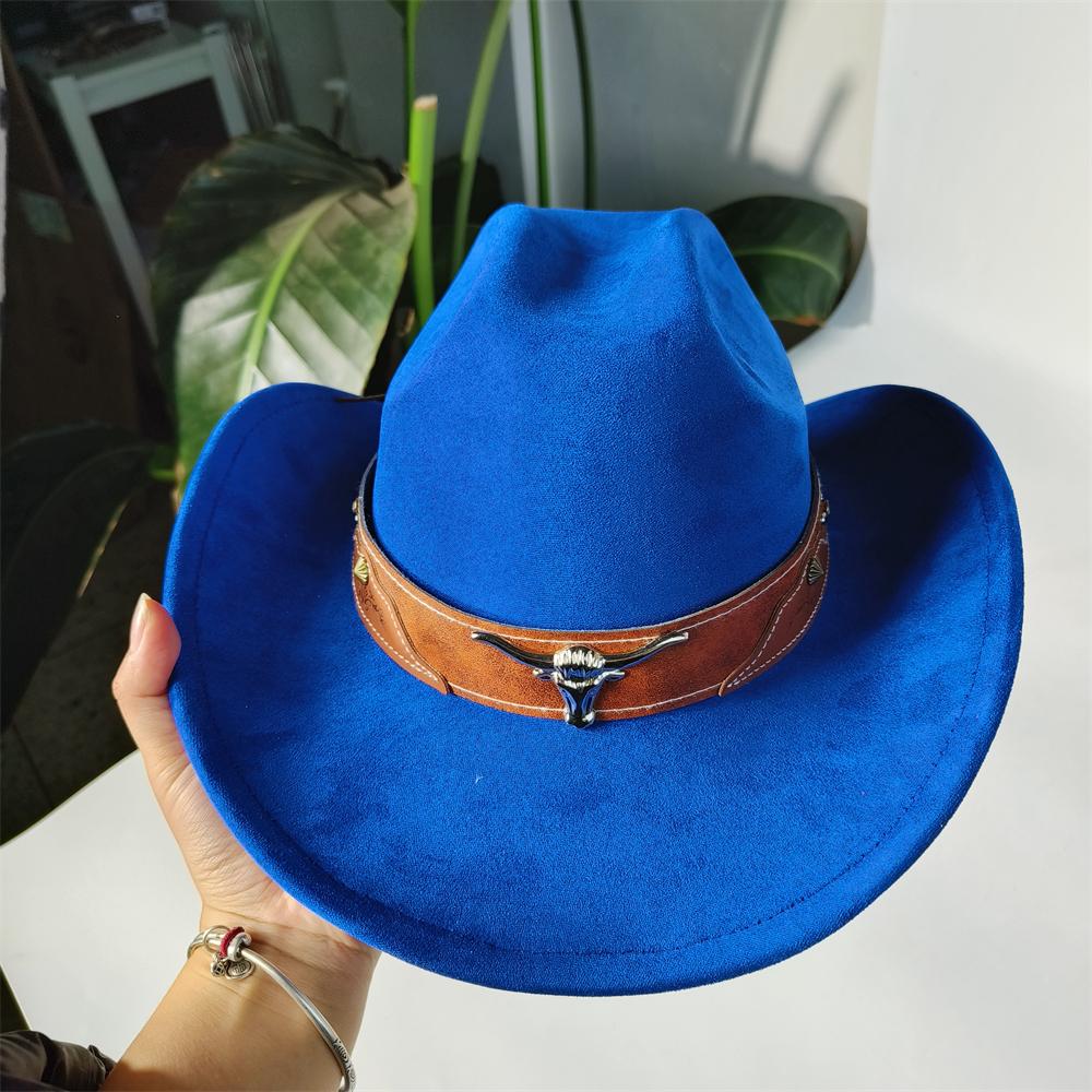 Sombreros de Cowboy Personalizados para mujer sombrero de cowboy retro hombres Sombrero de Mezclilla Estilo Cattleman Unisex Sombrero de Ante Ranchero para Hombre sombrero hombre