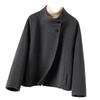 2025 A/W Stand Collar Double-Sided Cashmere Short Wool Coat - Women's Loose Korean Style, Elegant