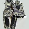 3mm Camo Neoprene Wetsuit Set Hooded Two-Piece Diving Snorkeling Cold Water Swimming Men Adult