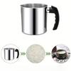 1pc Creative Practical Large Capacity Stainless Steel Wax Melting Cup DIY Melting Bowl Wax Boiling Pot Aromatherapy Candle Tool