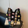 Trendige handgewebte Handtasche, Perlen-Hollow-Schultertasche, Damentasche, lässige Tragetasche mit großem Fassungsvermögen, Umhängetasche.