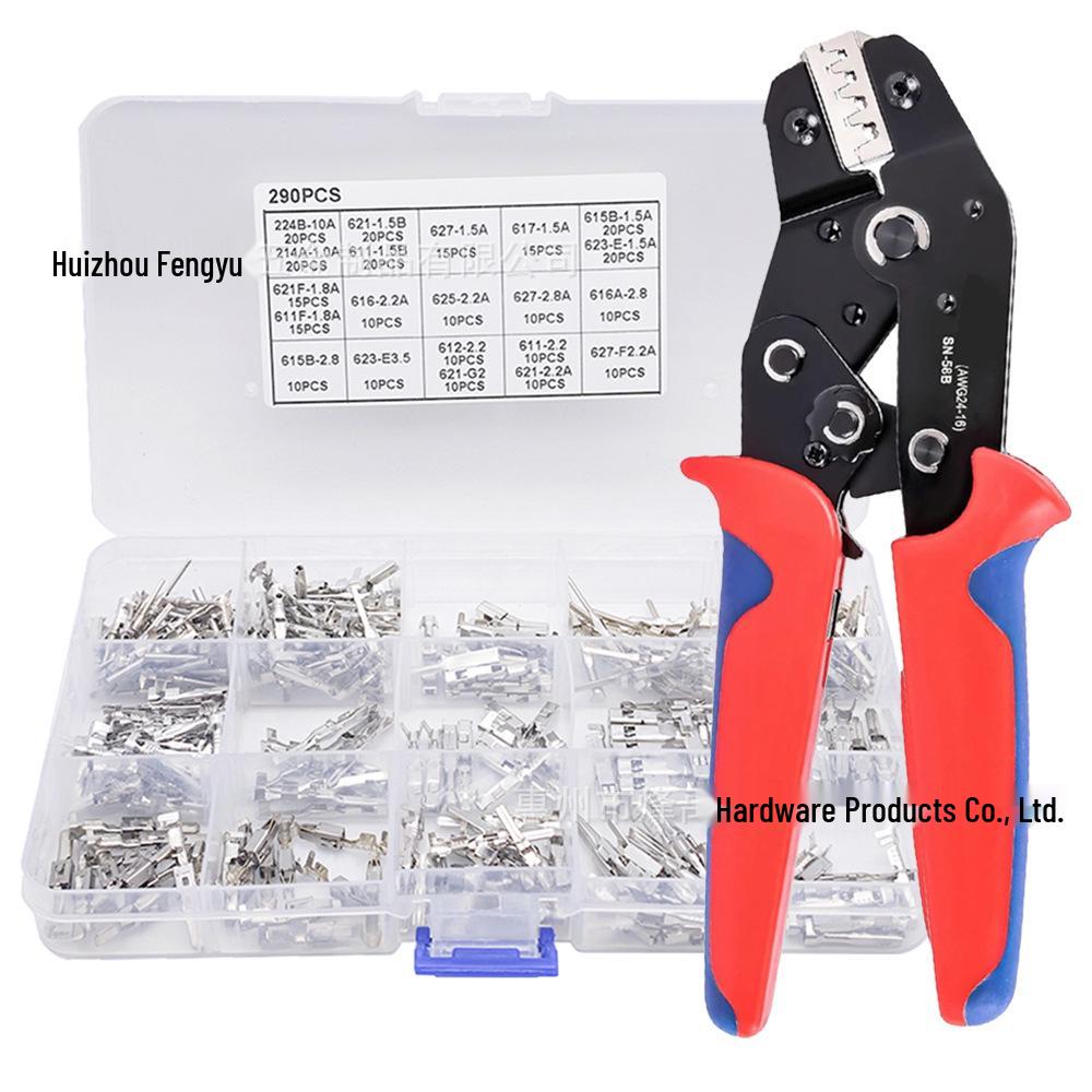 290-Piece Car Connector Kit: 1-3.5mm Male & Female Pin Accessories for Wire Harness Terminals