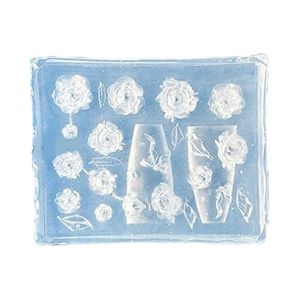 Silicone Nail Molds Nail Sculpting Molds Delicate Nail Decors Moulds Silicone Nail Tools Nail Carving Molds for Nail