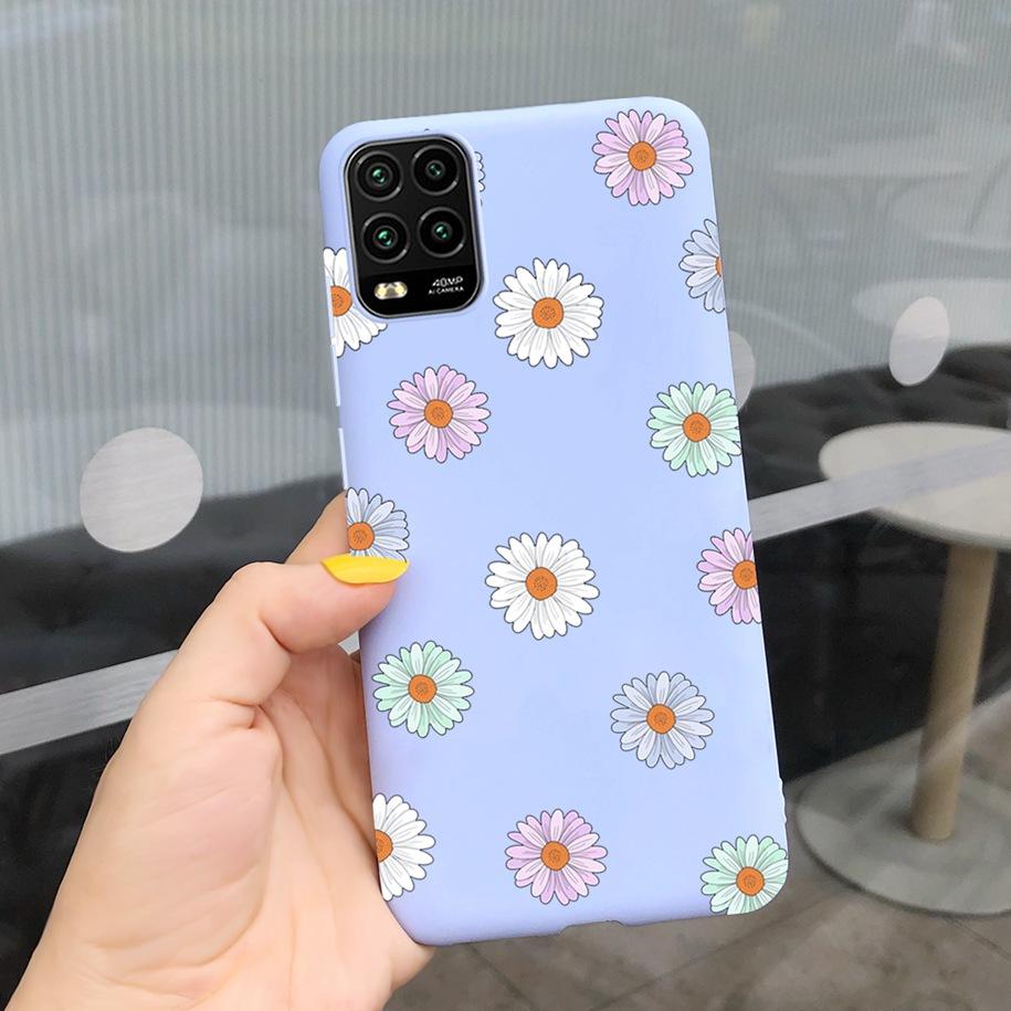 For Xiaomi Mi 10 Lite 5G Case Cute Cartoon Cow Soft-Touch Silicone Bag Back Cover For Xiomi Mi 10 Lite 5G Protector Bumper Funda