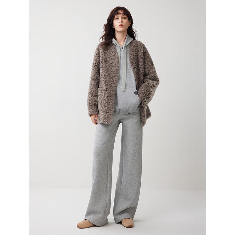 ELLE 100% Merino Wool French Retro Plush Short Jacket