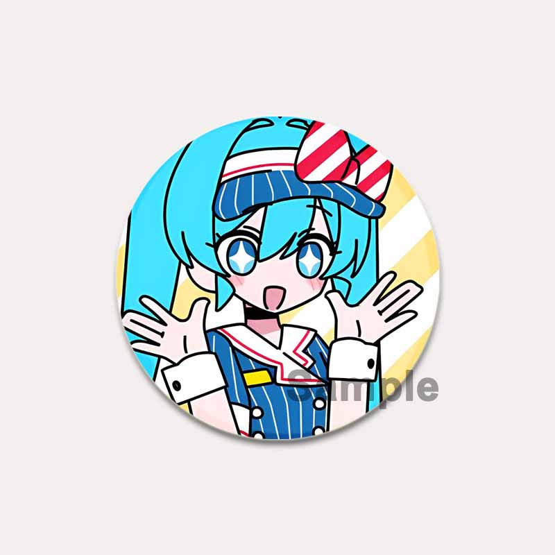 

32/44/58 мм Хацунэ Мику мультяшная фигурка броши косплей певица значок для воротника рюкзак шляпа аксессуар ручной работы аниме эмалированная булавка 44mm