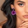 Elegant Rose Flower Dangle Earrings Alluring Flower Drop Earrings Jewelry Attractive Dangle Ear Studs for Daily Wear