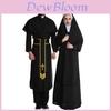 Stylish Unisex Couples Costume For Halloween Featuring Priest And Nun Theme M-xl Sizes