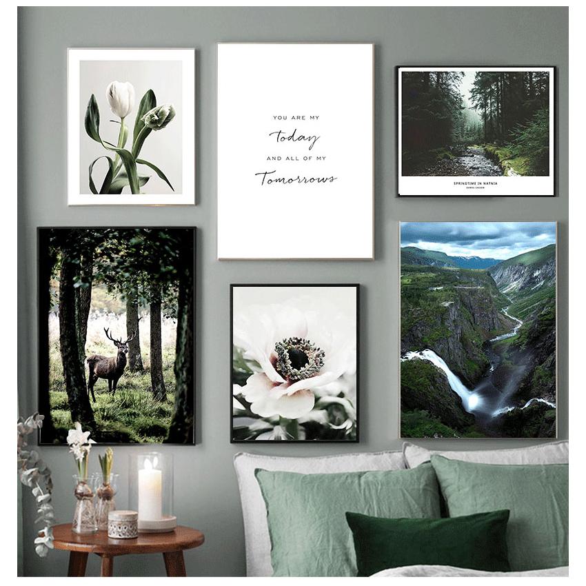 

Пейзаж, настенная живопись на холсте, горный лес, картина, природа, цветочный пейзаж, скандинавский постер, скандинавское украшение, принт