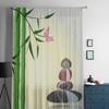 Bamboo Clean Shiny Stones Sheer Curtains For Bedroom Living Room Tulle Curtains For Kitchen Window Voile Curtains