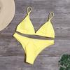 Sexy Solid Bikini Set Women Triangle Swimwear Low Waist Bathing Suit Swimsuit