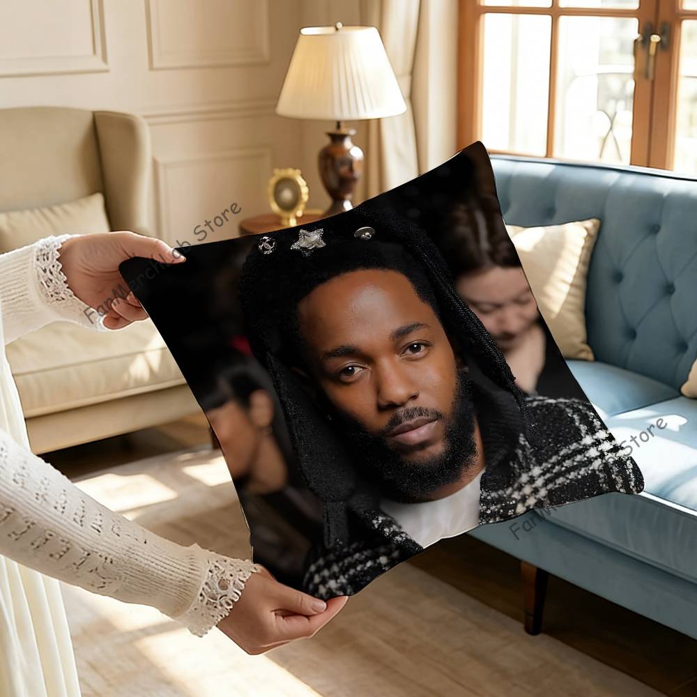 KKendrick Rapper IIamarS Pillow Covers Cartoon Sofa Decorative Home Doublesided Printing Short Plush Cute Cushion Cover