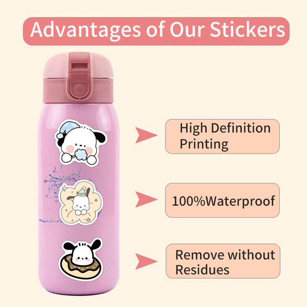 60pcs Suitcase Stickers Waterproof Stickers Scooter Computer Tablet Cartoon Decoration