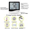 2 In1 LCD Digital Temperature Humidity Meters Home Indoor Outdoor Thermometer with Clock