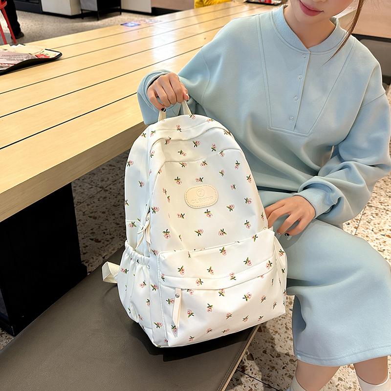 College-Stil Studenten-Schultasche Mädchen Rucksack mit Blumendruck