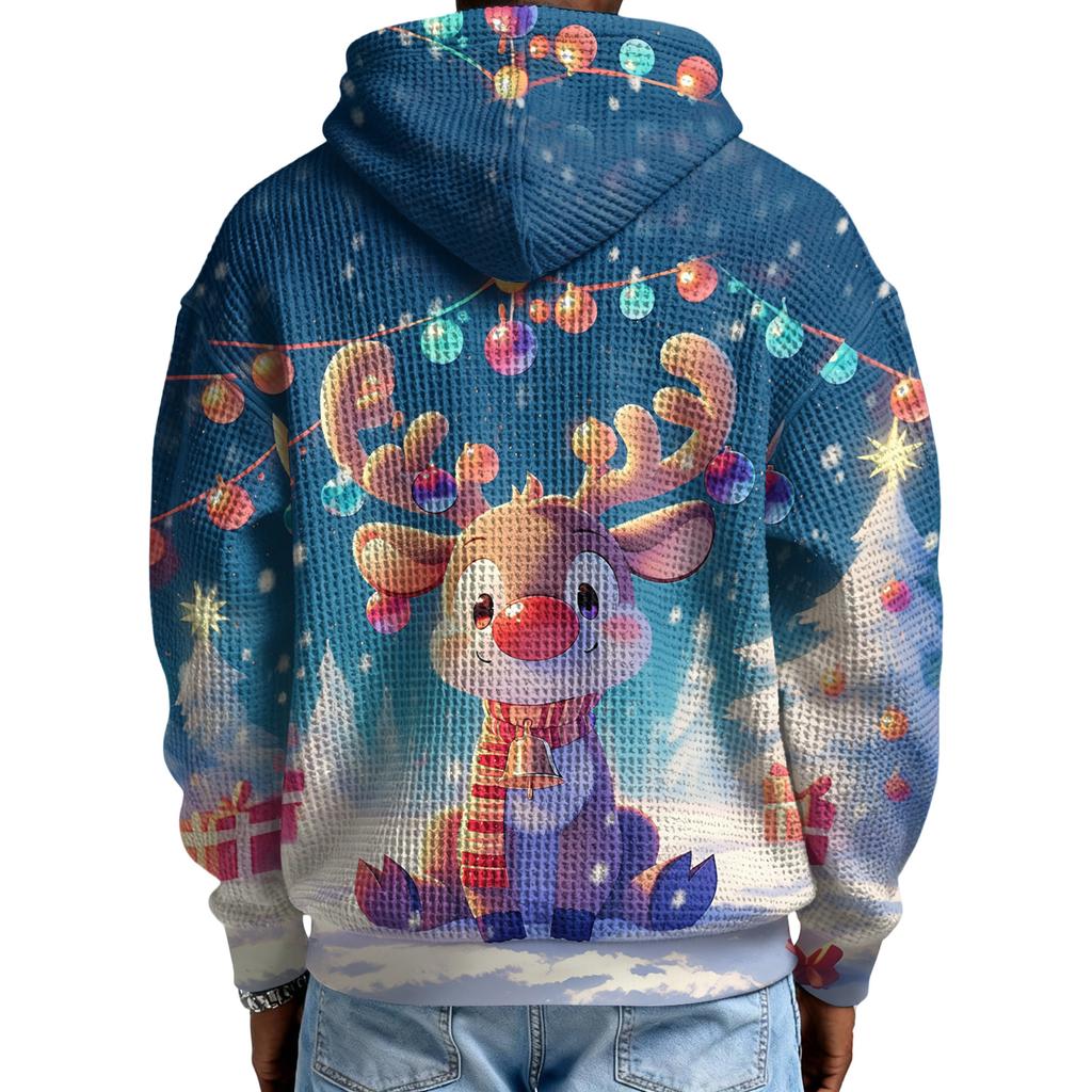 Pánská  Móda  Trendy Mikina s kapucí na půl zipu  Pulovr  Zesílená  Fleecová  Textura  Mikina