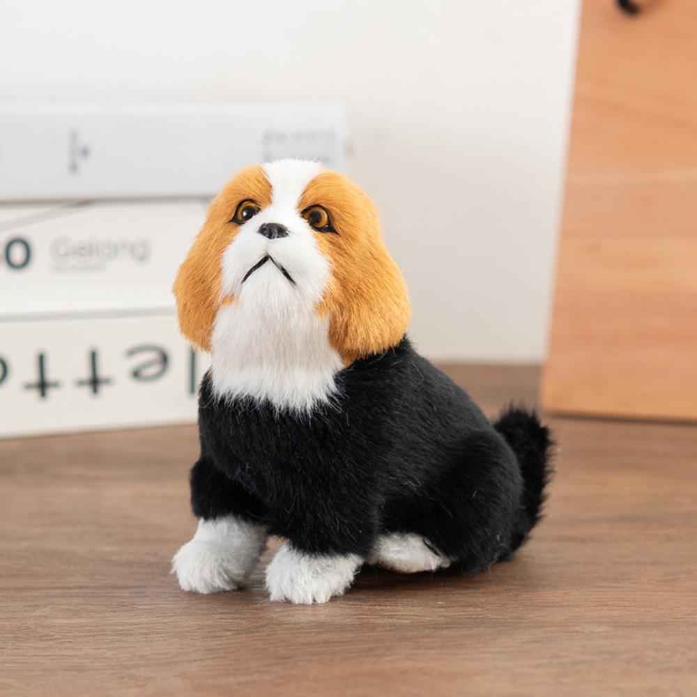Fluffy Simulation Dog Plush Toy Delicate Sheepdog Plush Pillow  Valentine's Day Gifts