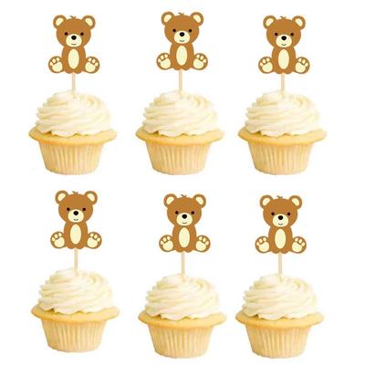 Tårtdekoration med björntema för karnevalsfestdesserter