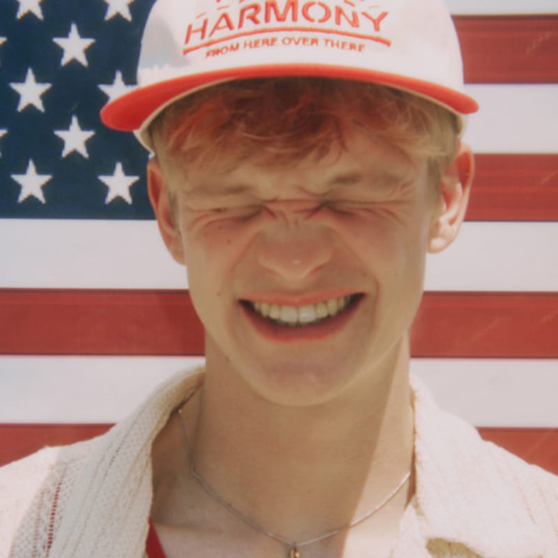 

TRAFFIC HARMONY TRAFFIC LANE logo TRUCKER HAT_RED Red