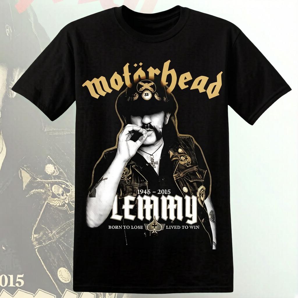 

MOTÖRHEAD LEMMY TShirt Unisex Women Short Sleeve Retro Band Y2k Tshirt Streetwear Luxury Brand Tops Summer Unisexs Clothing 4XL