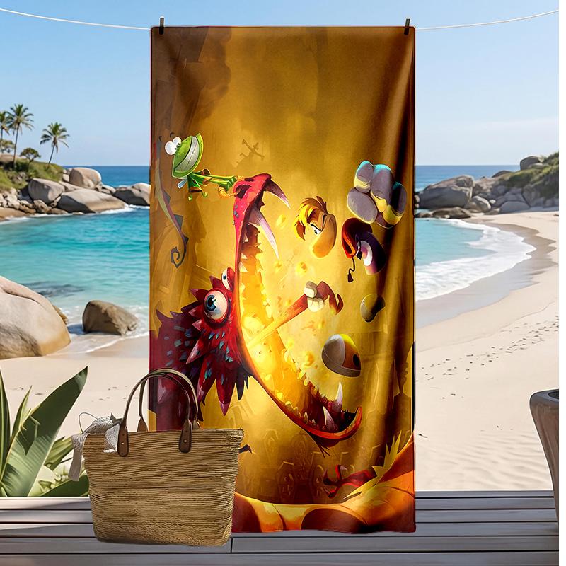 Rayman Printed Quick Dry Beach Towel Super Absorbent Soft Lightweight Bath Towel for Pool Summer Travel