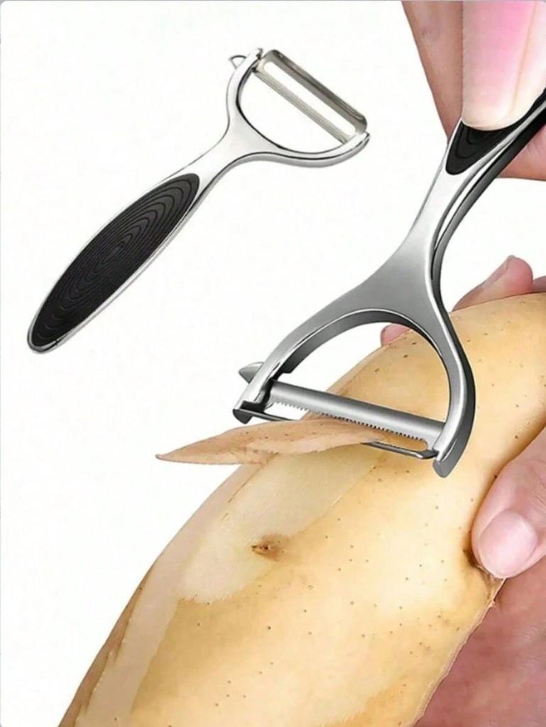 1 Pièce Acier Inoxydable Coupe-Légumes Éplucheur Hacheur de Légumes Frites Multi-Fonction Salade Fruits Accessoires de Cuisine Gadgets de Camping Cuisine
