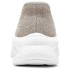 Skechers Modern DLux Leisure Slip-Ins Comfortable Versatile Durable Low-Top Casual Shoes Women Sneaker Gray Brown 159287-TPE
