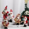 Cartoon Plush Santa Claus Standing Doll - Christmas Desktop Ornament