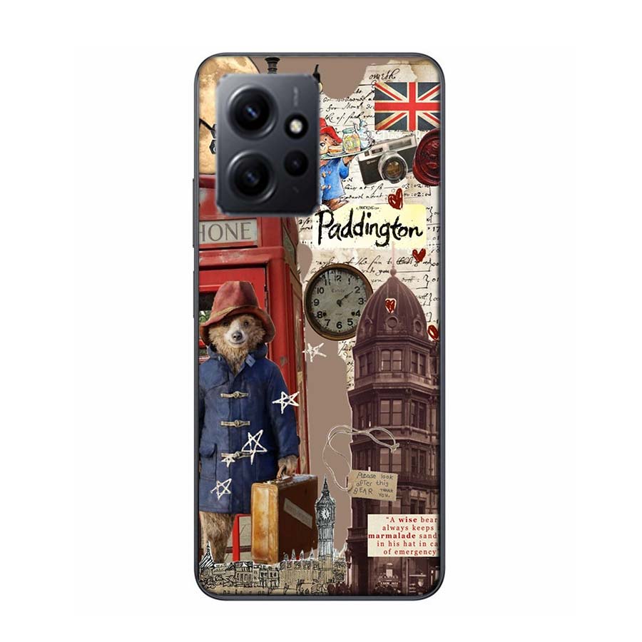 Cute P-Paddington Bear Phone Case For Redmi 12 13C 12C 15C 9 10 10C Note 13 Pro Plus 14 15 Pro 9T 9C 9A TPU Soft Cover Clear Cel